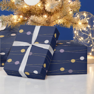 Skandinavische Festlichter Modernes Wrapping Paper Geschenkpapier