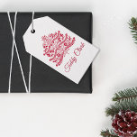 Skandinavische Folk Kunst Nordic Christmas Tree Geschenkanhänger<br><div class="desc">Liebe Sie das traditionelle skandinavische Weihnachtsambiente im Volkskunststil? Es ist ein skurriler, charmanter Stil, der so gemütlich aussieht! Dieser kleine Weihnachtsbaum fügt sicher genau die richtige Touch zu Ihrem Urlaub hinzu. Mit dem traditionellen nordischen Dalapferd, den Blumen und dem Reh in Form eines Weihnachtsbaumes ist der Text von der Produktseite...</div>