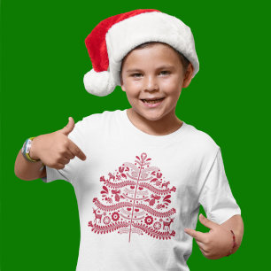 Skandinavische Folk Kunst Nordic Christmas Tree T-Shirt