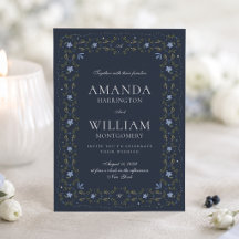 Skandinavische Folk Navy Blue Hochzeit
