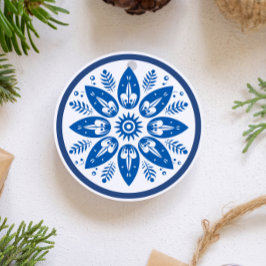 Skandinavische Folklore Blume Leaf Snowflake Keramik Ornament