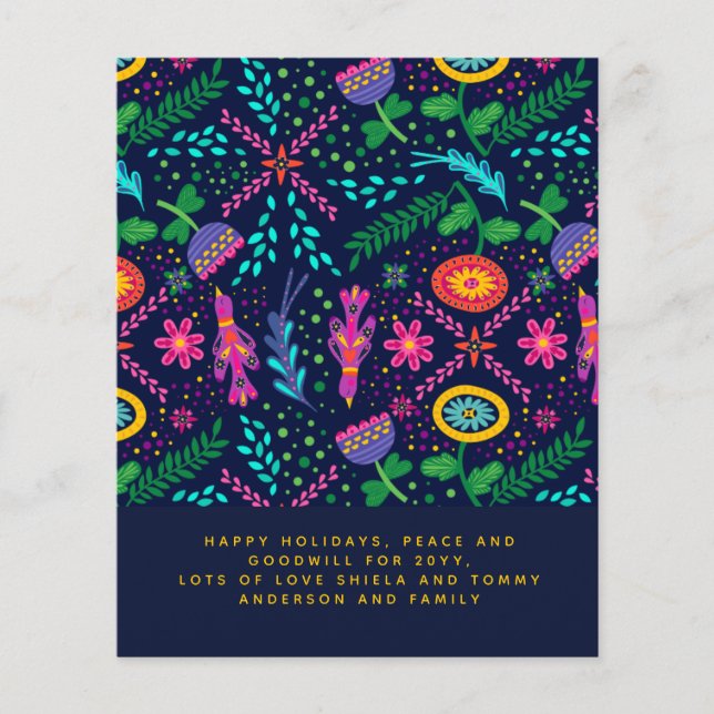 Skandinavische Folklorekunst - Blume Jährliches Sc (Vorderseite)