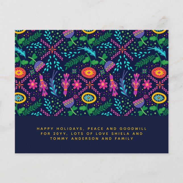 Skandinavische Folklorekunst - Blume Jährliches Sc (Vorderseite)