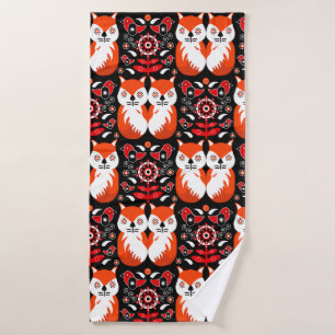 Skandinavische Fox Folk Badehandtuch
