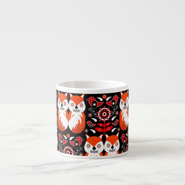 Skandinavische Fox Folk Espressotasse (Vorderseite)