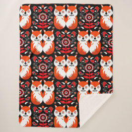 Skandinavische Fox Folk Sherpadecke