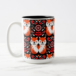 Skandinavische Fox Folk Zweifarbige Tasse