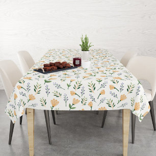 Skandinavische gelbe Blumendecke Tischdecke