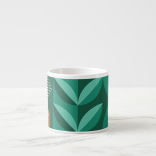 Skandinavische Geometrie, Vintage-Agrarsymbol Espressotasse