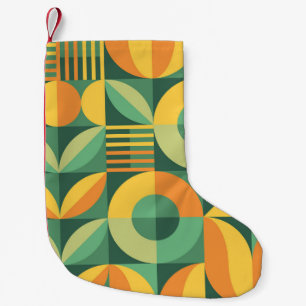 Skandinavische Geometrische Vintage Landwirtschaft Kleiner Weihnachtsstrumpf