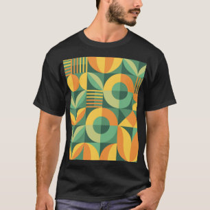 Skandinavische Geometrische Vintage Landwirtschaft T-Shirt