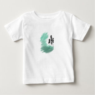 Skandinavische Grünbaumkunst Baby T-shirt