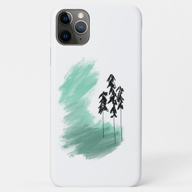 Skandinavische Grünbaumkunst, einfache moderne Min Case-Mate iPhone Hülle (Rückseite)