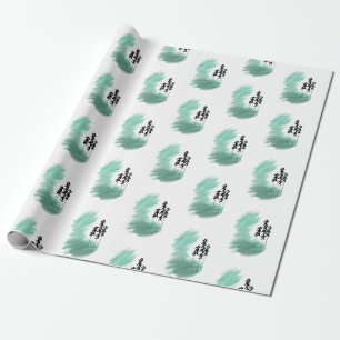 Skandinavische Grünbaumkunst, einfache moderne Min Geschenkpapier