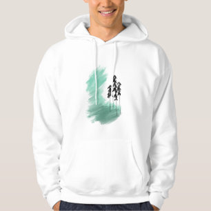 Skandinavische Grünbaumkunst, einfache moderne Min Hoodie