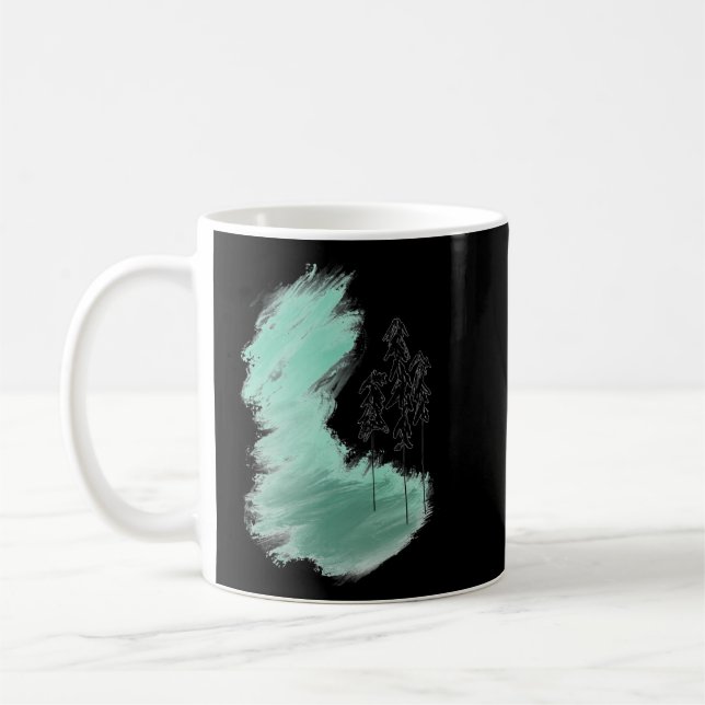 Skandinavische Grünbaumkunst, einfache moderne Min Kaffeetasse (Links)