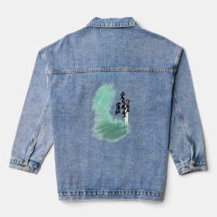 Skandinavische Grünbaumkunst Jeansjacke