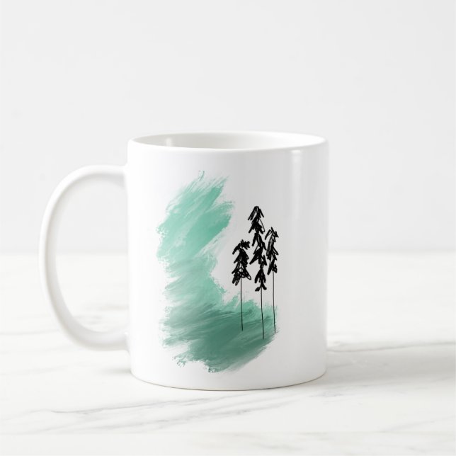 Skandinavische Grünbaumkunst Kaffeetasse (Links)