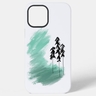 Skandinavische grüne Baumkunst einfache moderne Mi iPhone 12 Pro Max Hülle