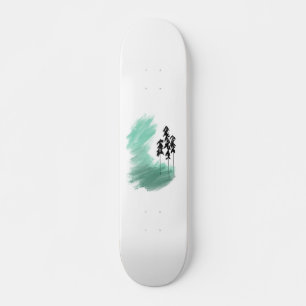 Skandinavische grüne Baumkunst einfache moderne Mi Skateboard