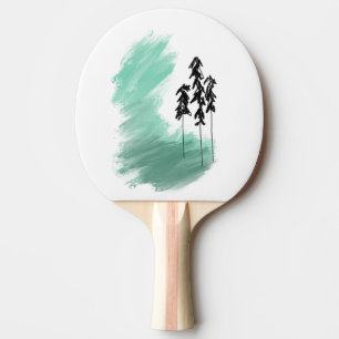 Skandinavische grüne Baumkunst einfache moderne Mi Tischtennis Schläger