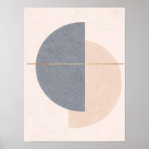 Skandinavische Halbkreis-Wandkunst – Geometrisch 