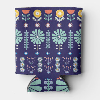 Skandinavische lineare Blume, Sommermotiv Dosenkühler