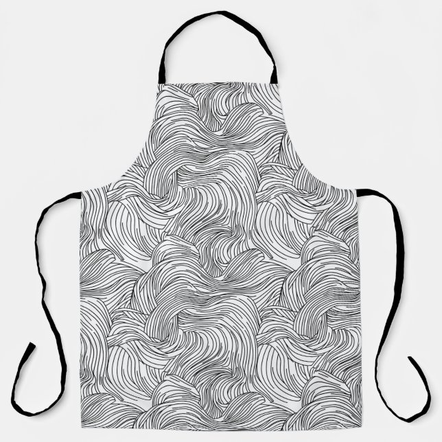 Skandinavische Monochrome Waves Schürze (Vorderseite)