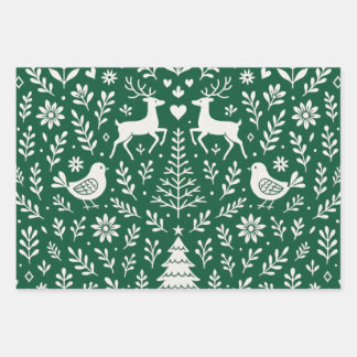 SKANDINAVISCHE MUSTER GESCHENKVERPACKUNGSBÖGEN GESCHENKPAPIER SET