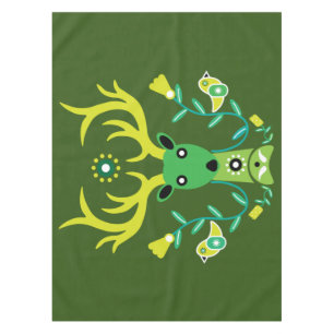 Skandinavische Natur Hirsch Kopf T - Shirt Tischdecke