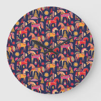 Skandinavische Pferde: Dekoratives Nahtloses Desig