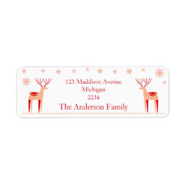 Skandinavische Rentiere mit Schneeflocken Weihnach