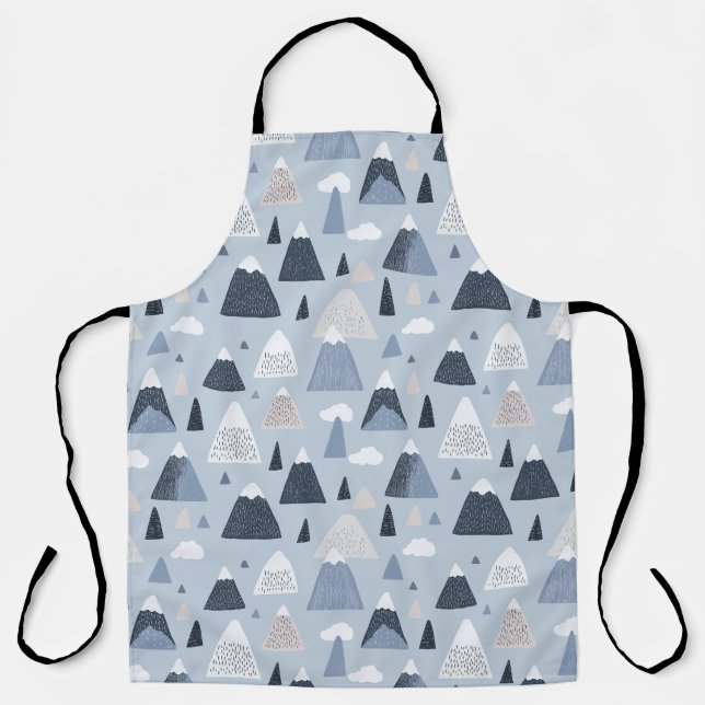 Skandinavische schneebedeckte Berge Schürze (Vorderseite)