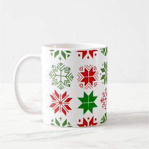 Skandinavische Schneeflocken Tasse