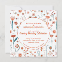 Skandinavische Sommer-Blume Boho Abend Hochzeit