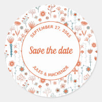 Skandinavische Sommer-Blume Save the Date