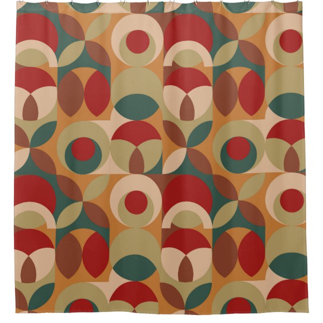 Skandinavische Stilgeometrie Minimaler Artwork Duschvorhang (Vorderseite)