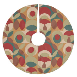 Skandinavische Stilgeometrie Minimaler Artwork Polyester Weihnachtsbaumdecke