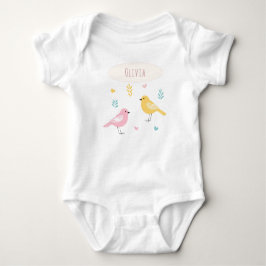 Skandinavische Vögel Personalisierte Süße Baby Strampler