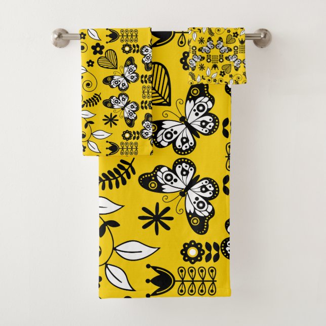 Skandinavische Volkskunst Badhandtuch Set (Insitu)