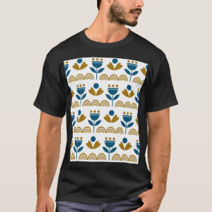 Skandinavische Volkskunst, farbenfrohes Muster. T-Shirt
