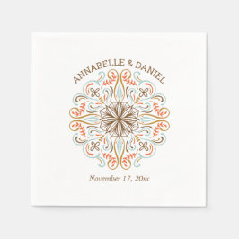 Skandinavische Volkskunst Herbstfarben Hochzeiten Serviette