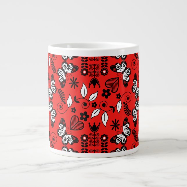 Skandinavische Volkskunst Jumbo-Tasse (Vorderseite)