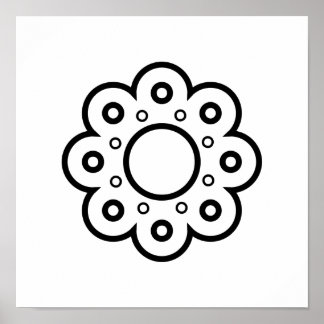 Skandinavische Volkskunst Minimalistische Illustra Poster