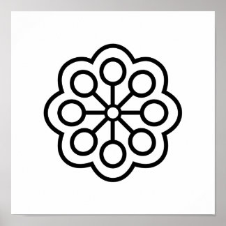 Skandinavische Volkskunst Minimalistische Illustra Poster