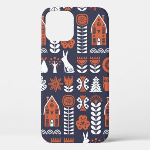Skandinavische Volkskunst nahtlos Vintages Muster Case-Mate iPhone Hülle