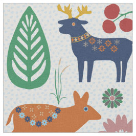 Skandinavische Volkskunst Nordic Boho Modernes Mus Stoff