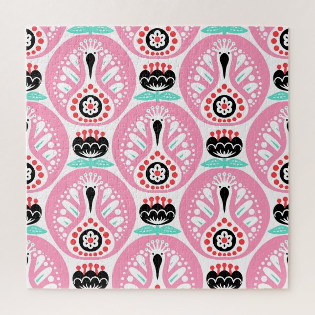 Skandinavische Volkskunst: Nordic Seamless. Puzzle (Vertikal)