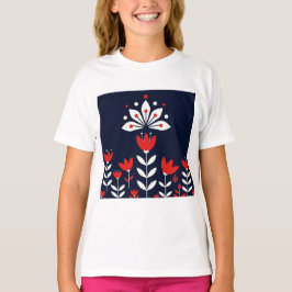 Skandinavische Volkskunst T-Shirt