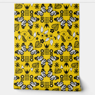 Skandinavische Volkskunst Tapete